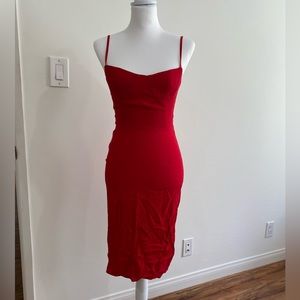 Red Reformation midi dress